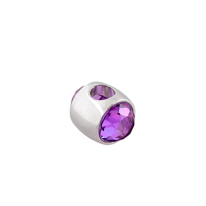 Gabriella Beads Birthstone charm bead in silver with purple amethyst, Lauren G Adams on Tampa Home & Garden Store