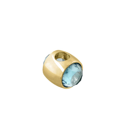 Gabriella Birthstone bead charm in gold-tone metal with blue gem Lauren G Adams Charms & Pendants on Tampa Home & Garden Store
