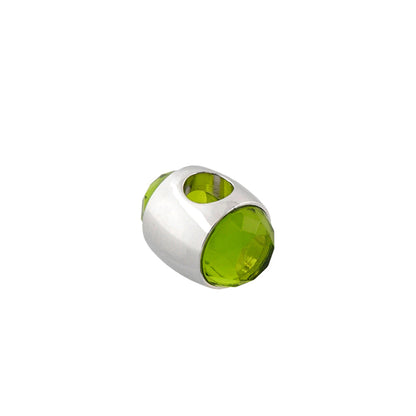 Gabriella Beads Birthstone charm bead lime green crystal with silver core by Lauren G Adams on Tampa Home & Garden Store