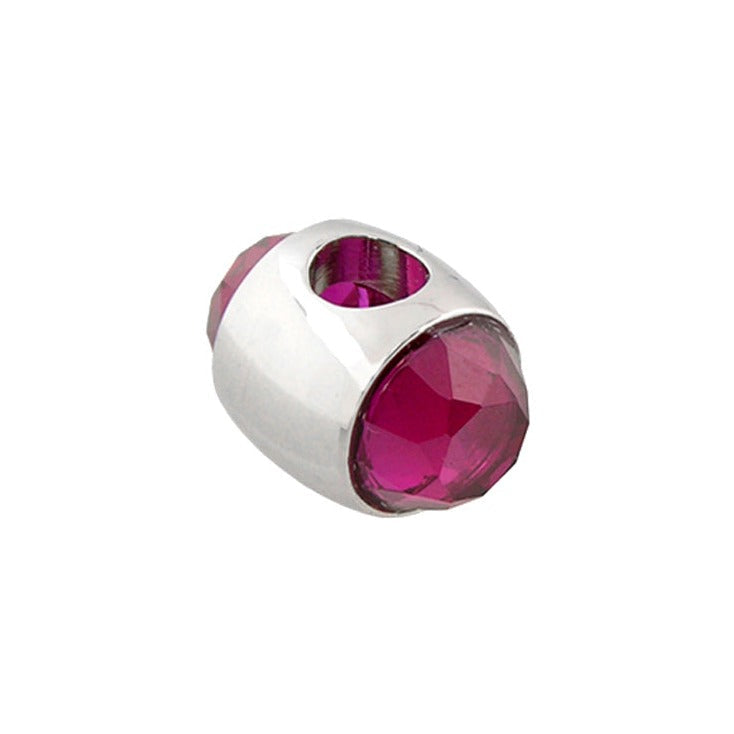 Gabriella Beads Birthstone charm pink faceted crystal bead Lauren G Adams on Tampa Home & Garden Store