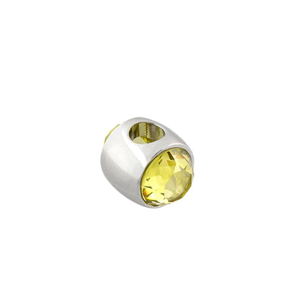 Gabriella Birthstone Charm Bead by Lauren G Adams, silver-tone with yellow citrine stone on Tampa Home & Garden Store