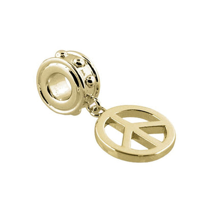 Gabriella Beads Peace Sign charm, gold-tone pendant by Lauren G Adams Charms & Pendants on Tampa Home & Garden Store