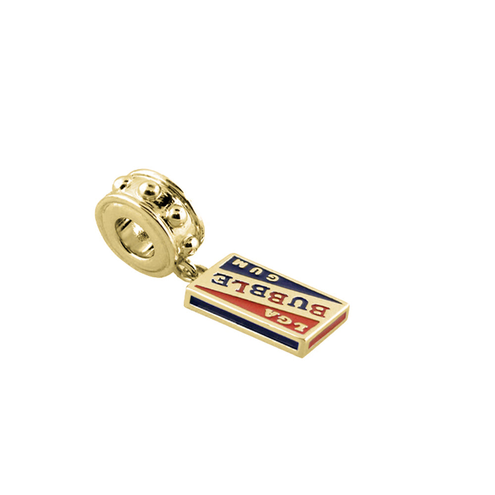 Gold-tone Gabriella Beads Bubble Gum charm pendant for bead bracelets by Lauren G Adams on Tampa Home & Garden Store