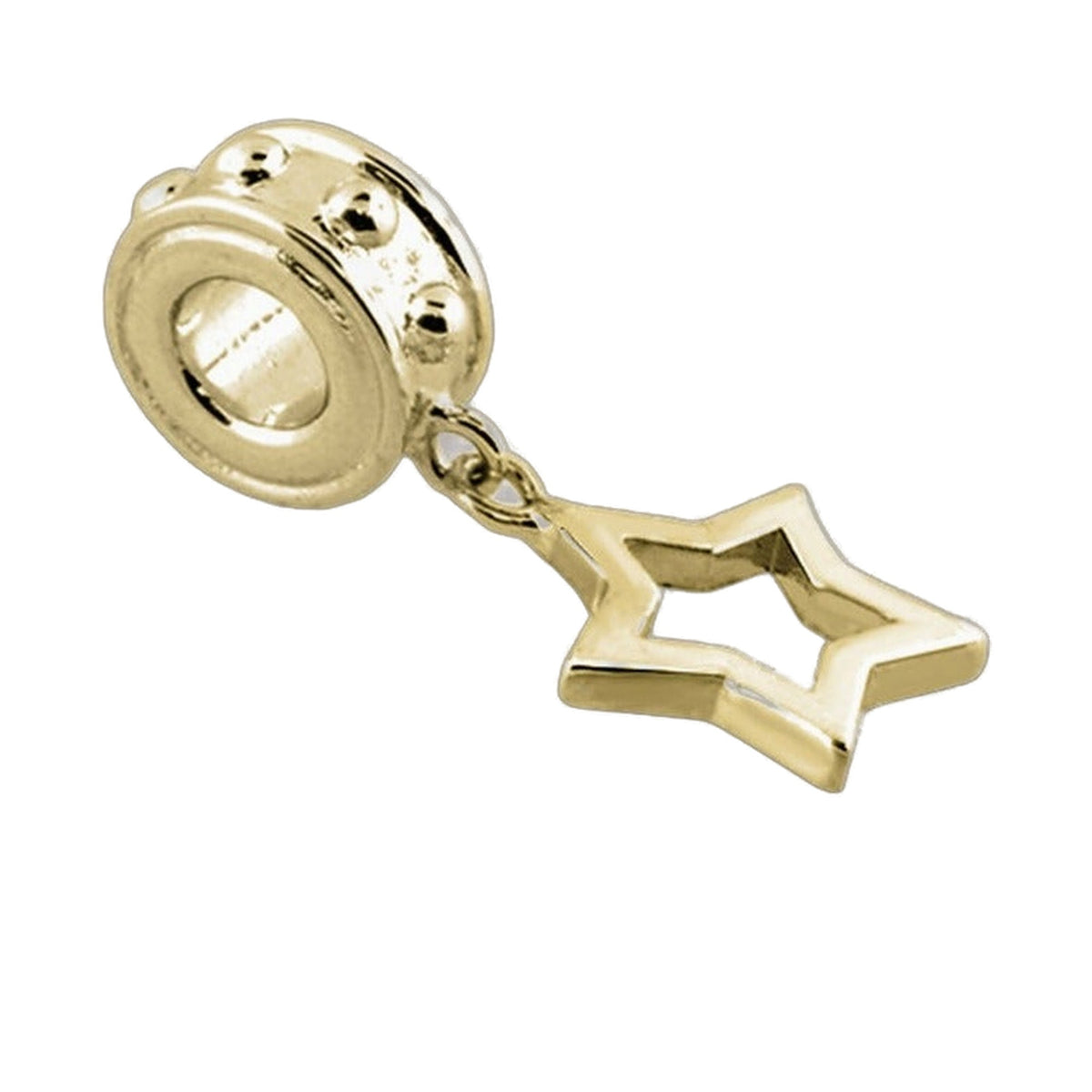 Gold-tone Gabriella Beads Star Shape charm by Lauren G Adams with chain-link attachment on Tampa Home & Garden Store
