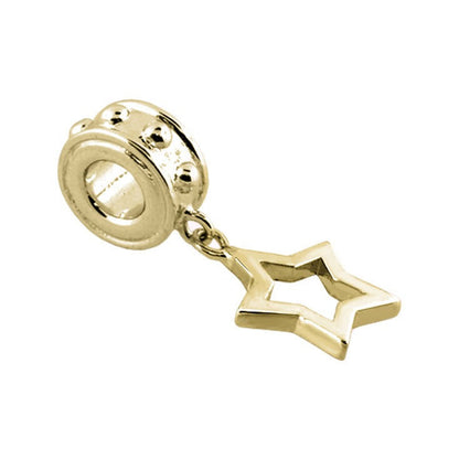 Gabriella Beads Star Shape charm gold-tone star outline pendant Lauren G Adams Charms & Pendants on Tampa Home & Garden Store