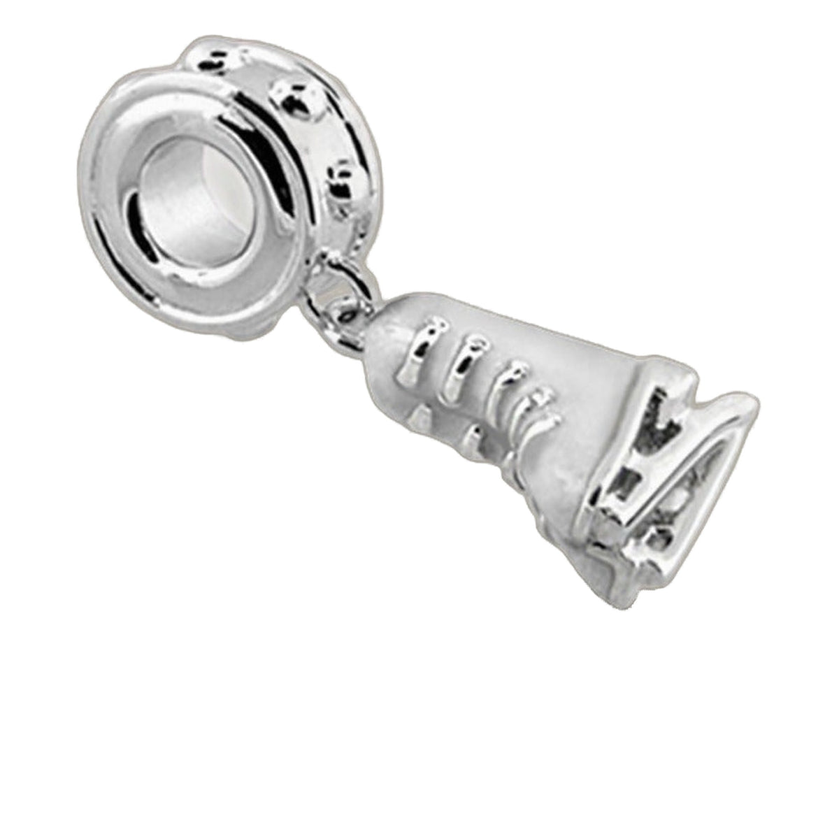 Ice Skate charm, Gabriella Beads in silver-tone metal with lace-up detail by Lauren G Adams on Tampa Home & Garden Store
