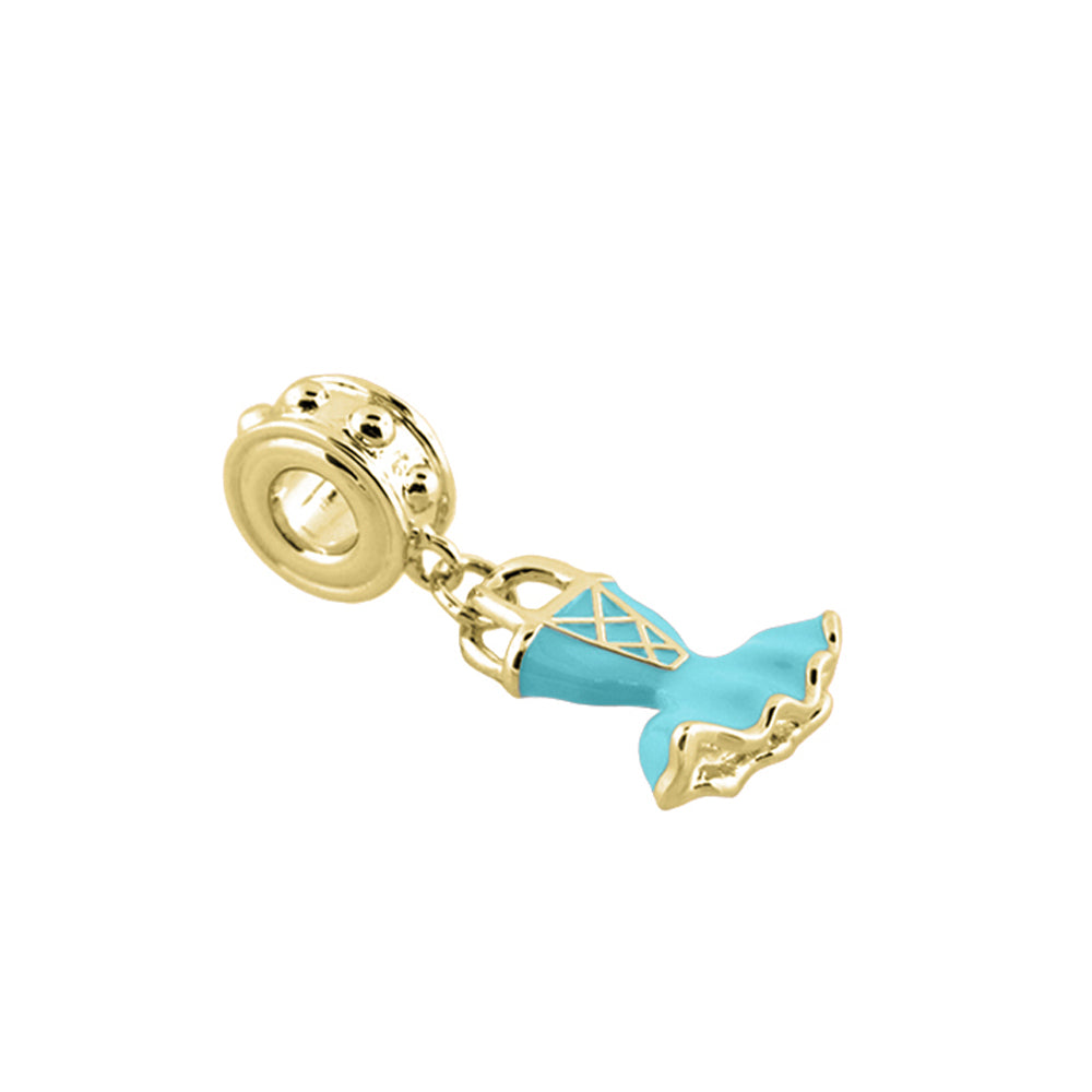 Gabriella Ballerina Dress charm turquoise enamel with gold-tone setting by Lauren G Adams on Tampa Home & Garden Store