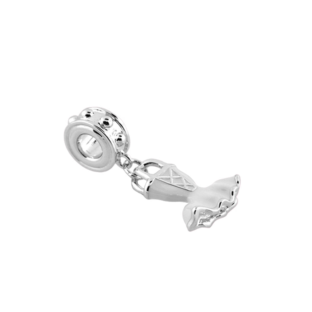 Gabriella Beads Ballerina Dress charm pendant, silver tone, Lauren G Adams on Tampa Home & Garden Store