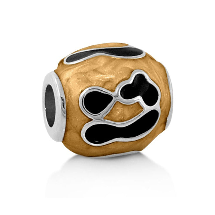 Gabriella Beads Animal Print charm bead gold tone with black enamel by Lauren G Adams on Tampa Home & Garden Store