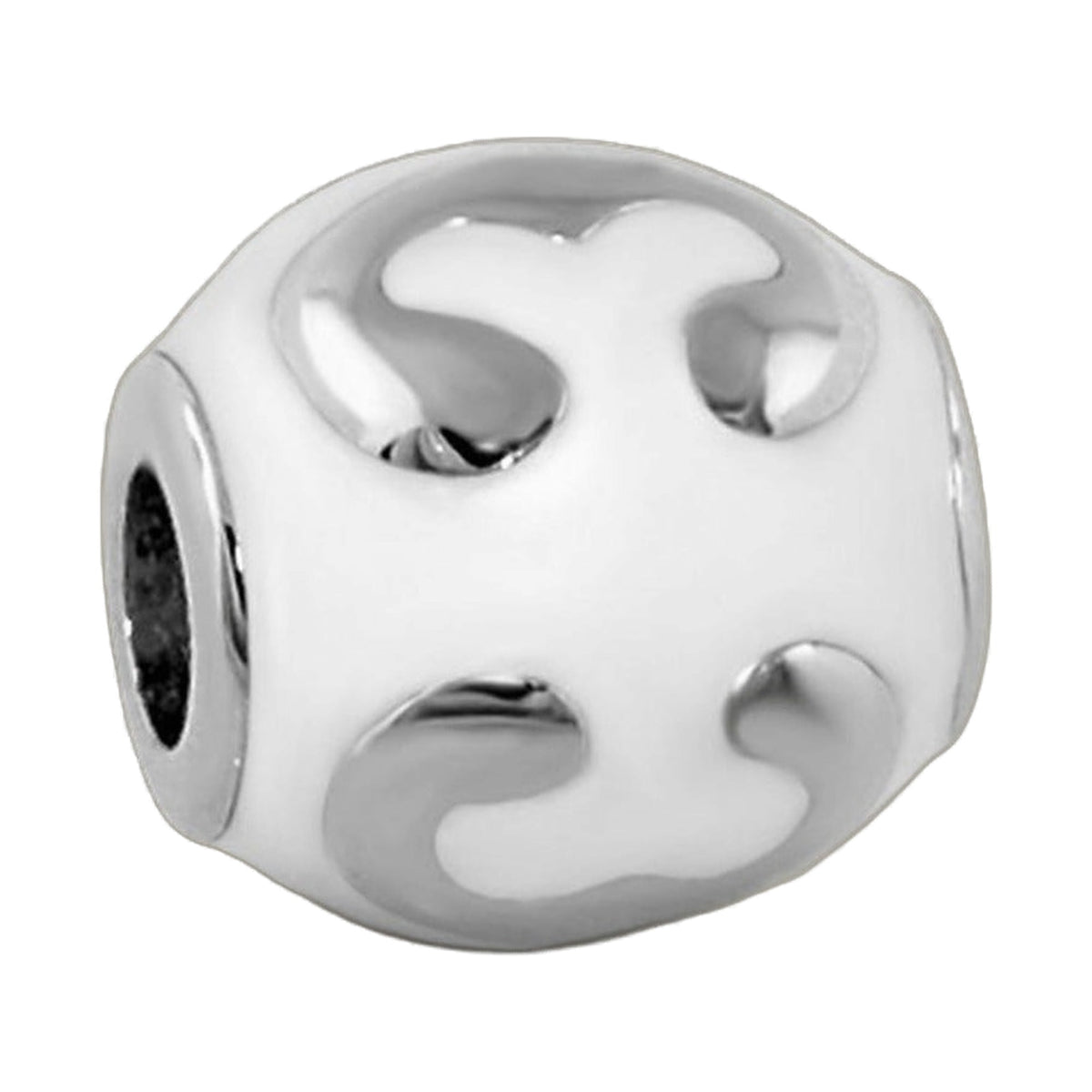 Gabriella Beads Scroll Design charm bead silver by Lauren G Adams on Tampa Home & Garden Store