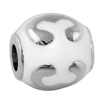 Gabriella Beads Scroll Design charm bead silver by Lauren G Adams on Tampa Home & Garden Store