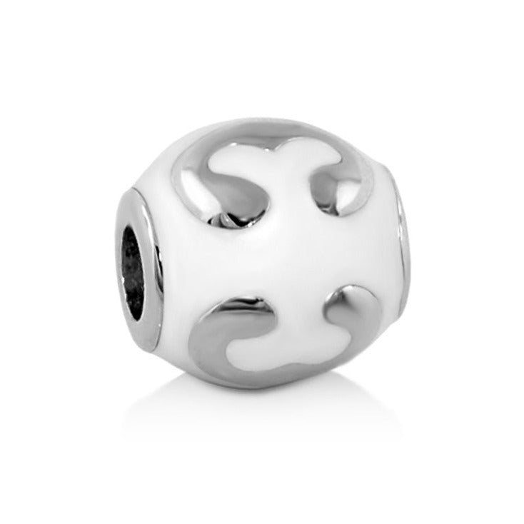 Gabriella Beads Scroll Design charm bead, silver metal, Lauren G Adams Charms & Pendants on Tampa Home & Garden Store