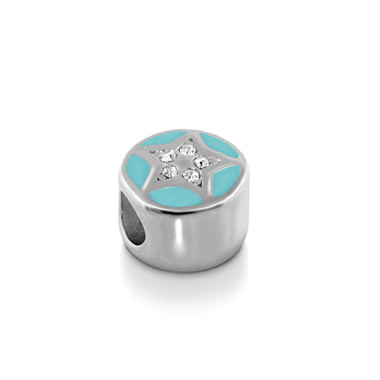Gabriella Beads Pave Star charm by Lauren G Adams with turquoise accents and crystals on Tampa Home & Garden Store