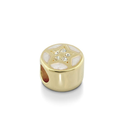 Gabriella Beads Pave Star gold tone charm bead by Lauren G Adams with pavé crystals on Tampa Home & Garden Store