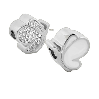 Gabriella Beads Pave Butterfly charms, silver-tone with crystal pavé wings, pair on Tampa Home & Garden Store