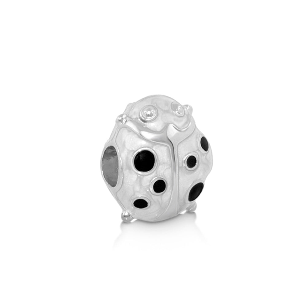 Gabriella Beads Ladybug charm silver-toned with black enamel spots by Lauren G Adams on Tampa Home & Garden Store