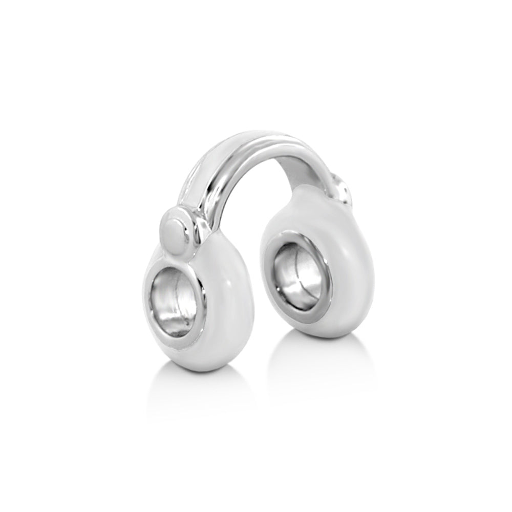 Gabriella Beads Headphones charm, silver-tone Lauren G Adams bead pendant on Tampa Home & Garden Store