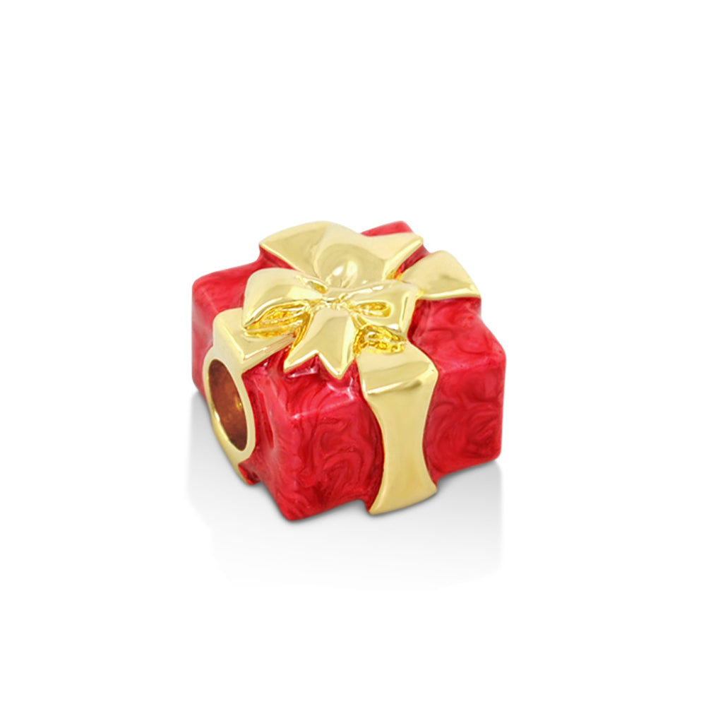 Gabriella Beads Present charm bead red box with gold bow Lauren G Adams on Tampa Home & Garden Store