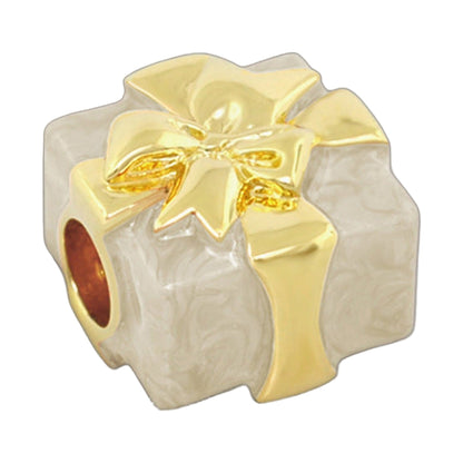 Gabriella Beads Present charm gold bow gift box by Lauren G Adams, Collections Charms & Pendants on Tampa Home & Garden Store