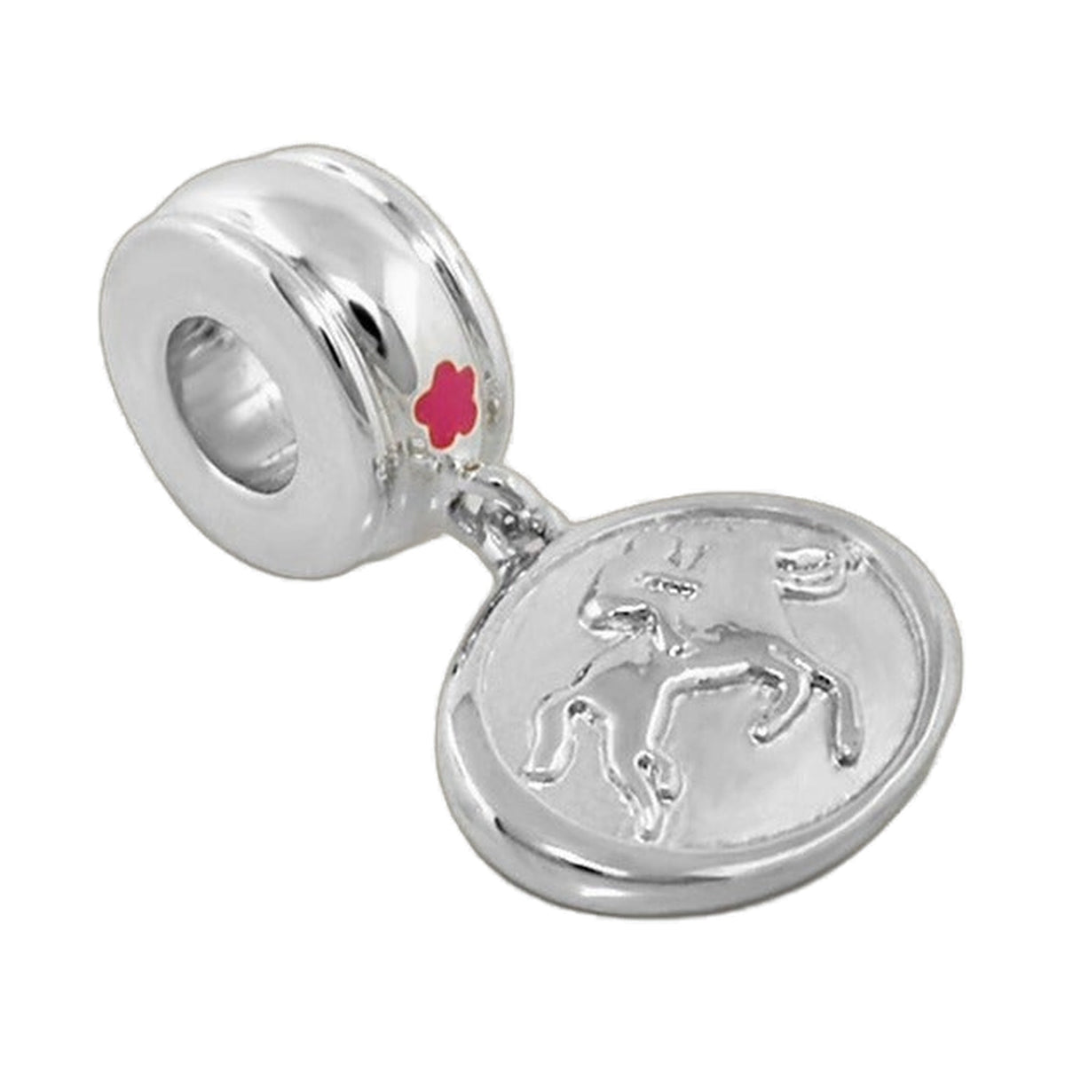 Gabriella Beads Equestrian charm pendant, silver coin horse motif by Lauren G Adams on Tampa Home & Garden Store