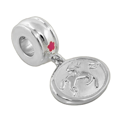Gabriella Beads Equestrian charm pendant, silver coin horse motif by Lauren G Adams on Tampa Home & Garden Store