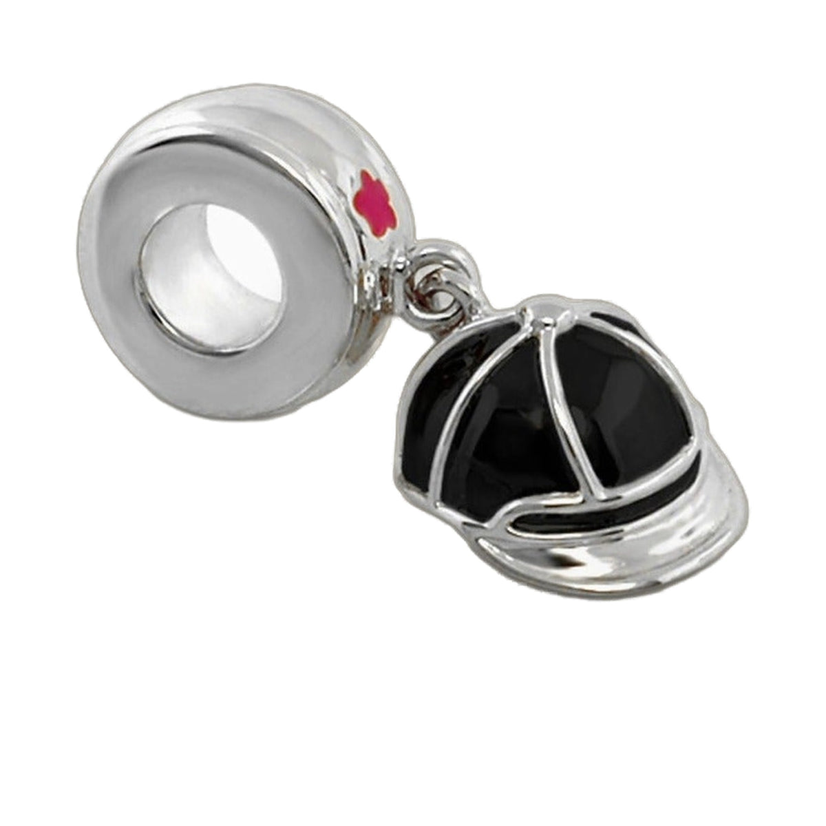 Gabriella Beads Equestrian Bead charm; silver setting with black faceted bead on Tampa Home & Garden Store