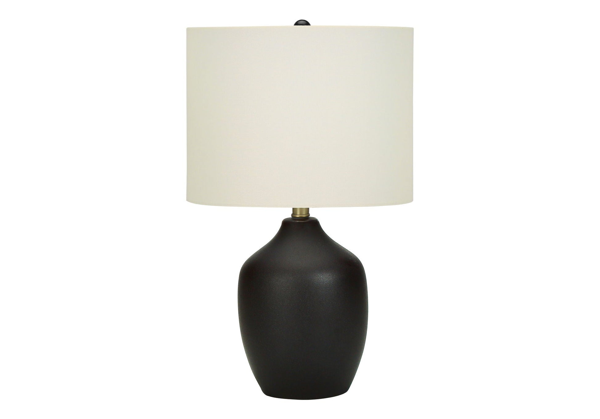 Table lamp with black ceramic base and cream fabric shade, HouseOfZazla, transitional style on Tampa Home & Garden Store