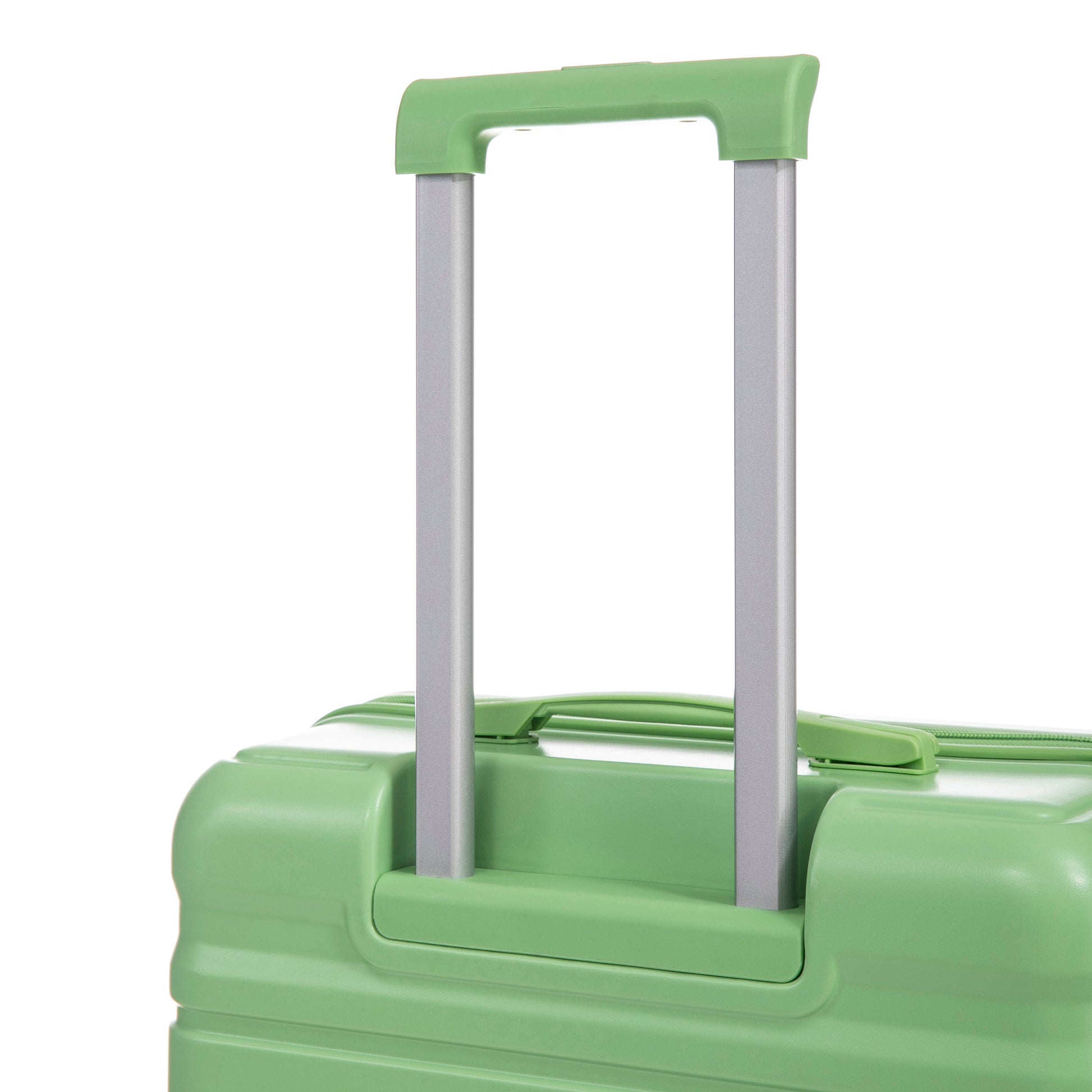 HIFINE Tourist 3-Piece Spinner Wheel Luggage Set in Green with silver telescoping handles on Tampa Home & Garden Store