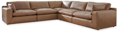 Emilia Sectional Sofa with Leather Accents