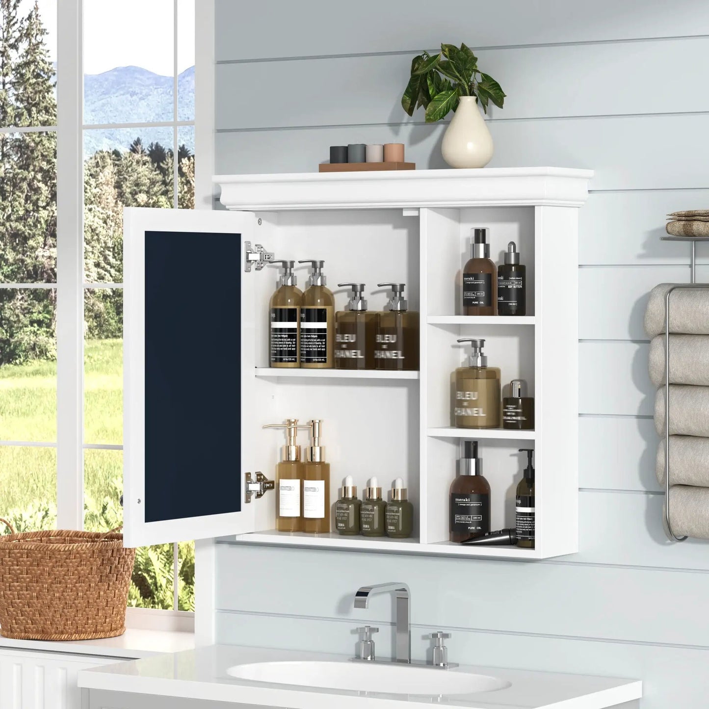 Wall Mounted Medicine Cabinet with Mirror
