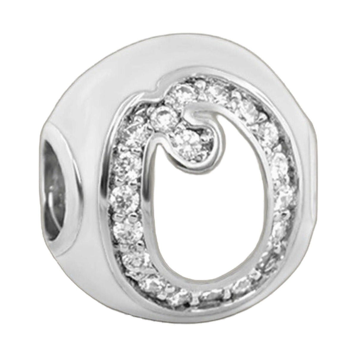 Gabriella Beads O charm pendant by Lauren G Adams with pave crystals on Tampa Home & Garden Store