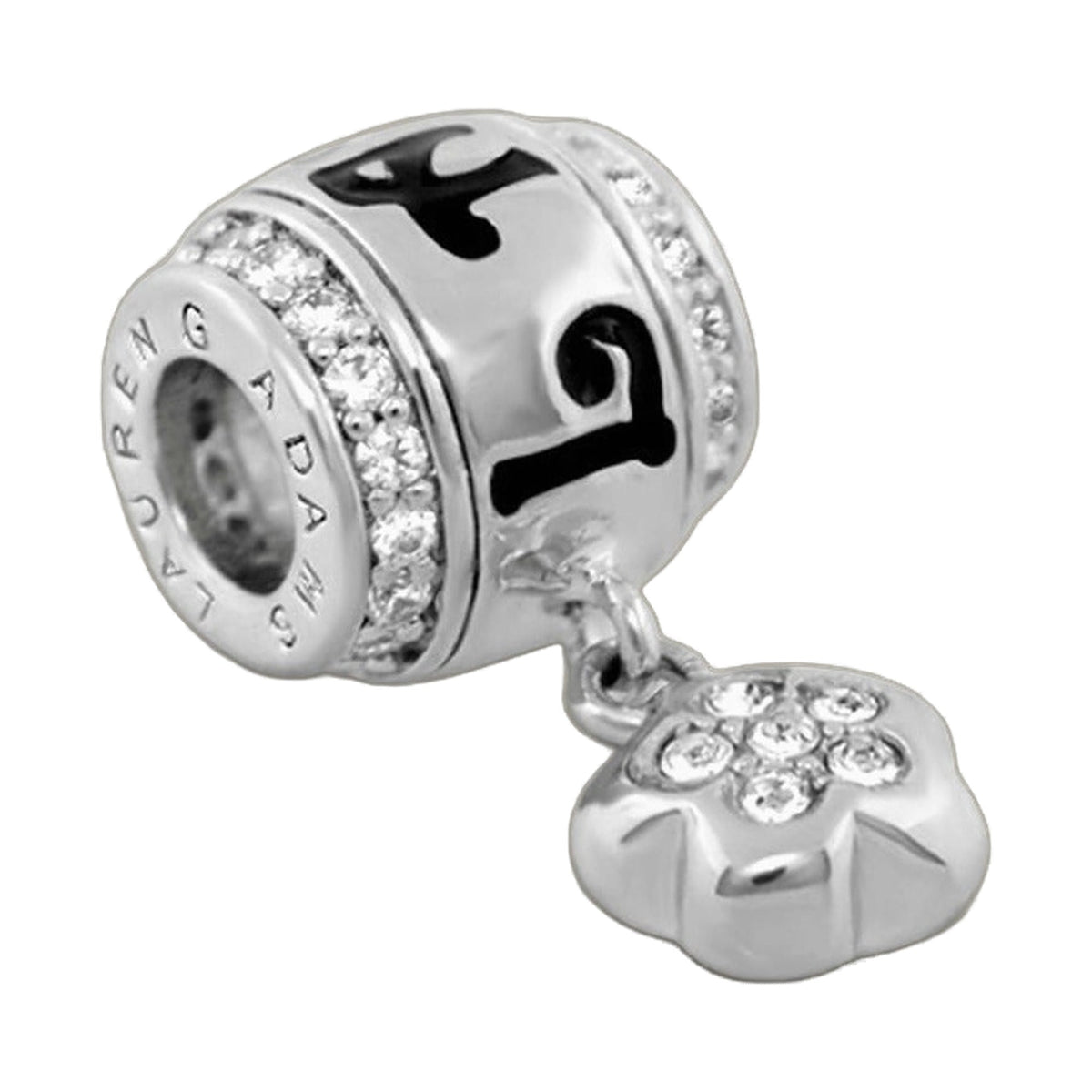 Gabriella Beads Laugh for Charms Bracelet pave diamonds, silver tone by Lauren G Adams on Tampa Home & Garden Store
