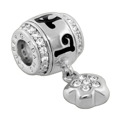 Gabriella Beads Laugh for Charms Bracelet pave diamonds, silver tone by Lauren G Adams on Tampa Home & Garden Store
