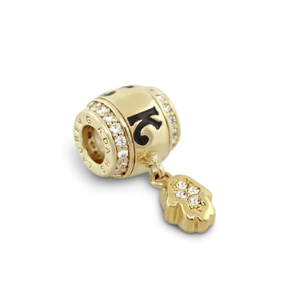Lauren G Adams Gabriella Beads Luck for Charms Bracelet bead with crystal band and flower charm on Tampa Home & Garden Store