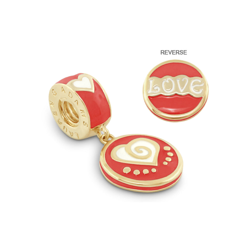 Gabriella Beads Love Charm, red heart & LOVE charm, 2pc Lauren G Adams on Tampa Home & Garden Store