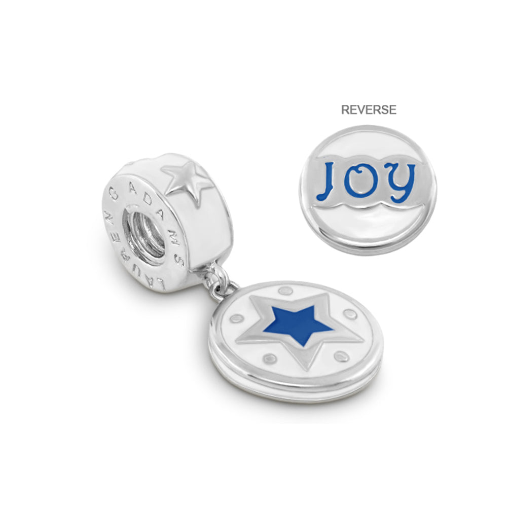 Gabriella Beads Joy charm for Lauren G Adams bracelets; star charm with center and JOY bead on Tampa Home & Garden Store