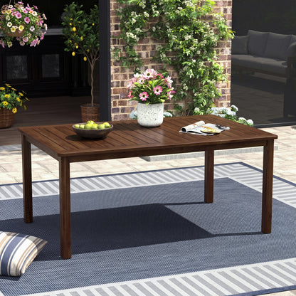 Rectangular Acacia Wood Outdoor Dining Table