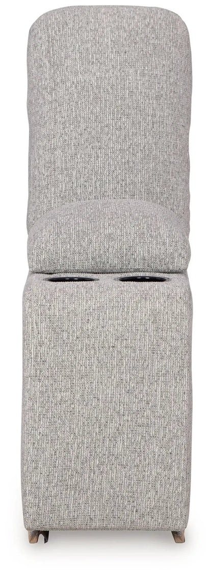 Acklen Place reclining sectional in light gray textured fabric with cup holders by Unique Piece Furniture on Tampa Home & Garden Store