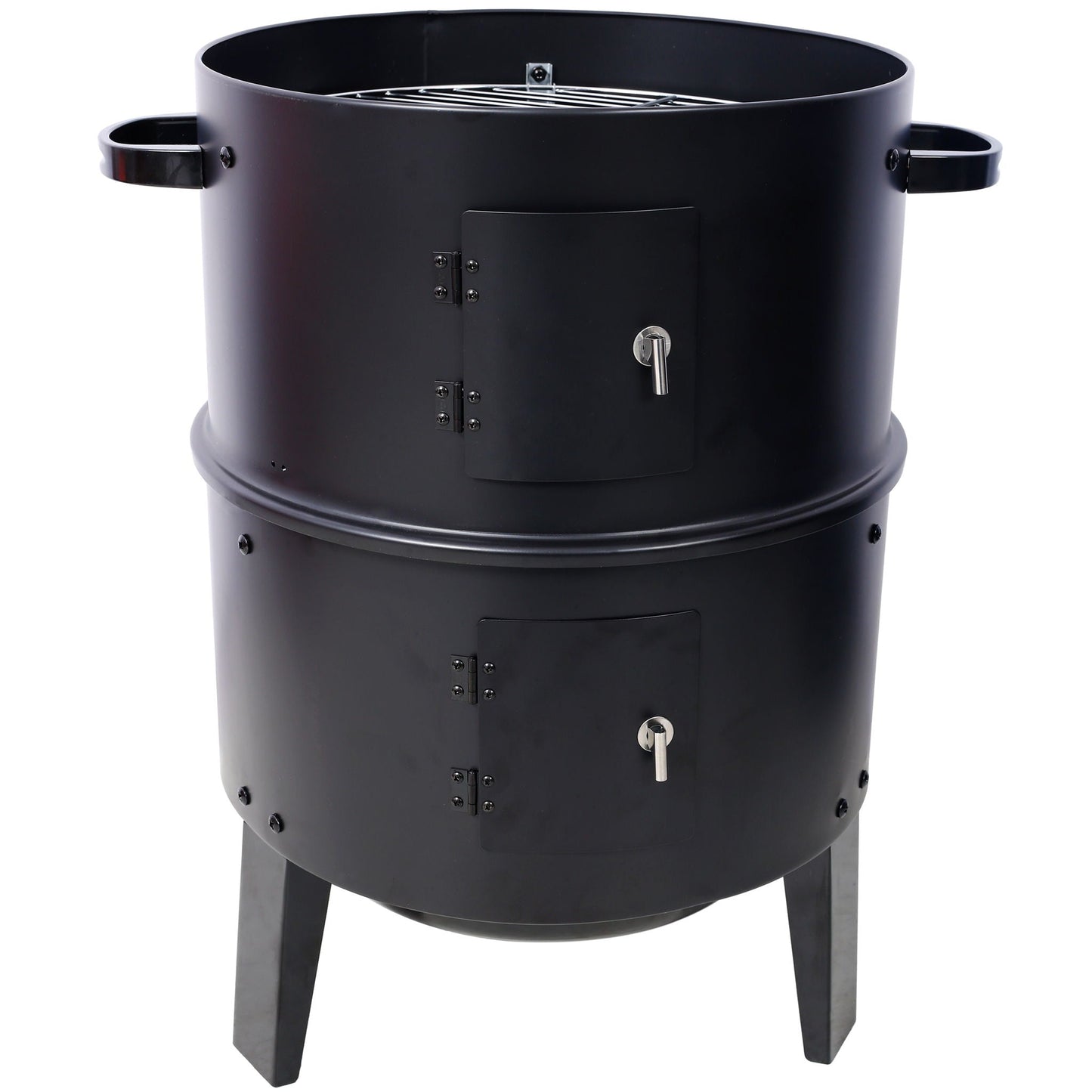 A Portable Charcoal Smoker and Grill for Outdoors