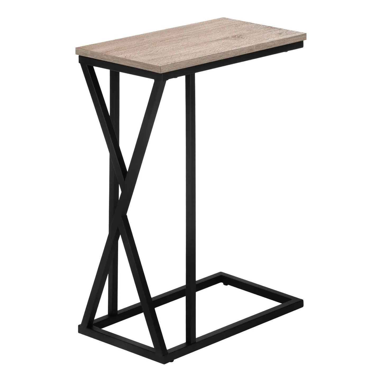 C Shaped Accent Table with Contemporary Design
