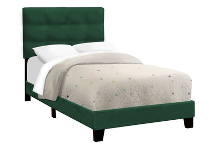 Transitional Upholstered Bed Frame and Headboard