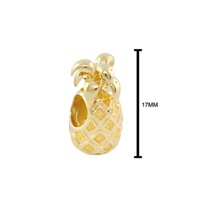 Gold pineapple charm Gabriella Beads Pineapple by Lauren G Adams, 17mm on Tampa Home & Garden Store