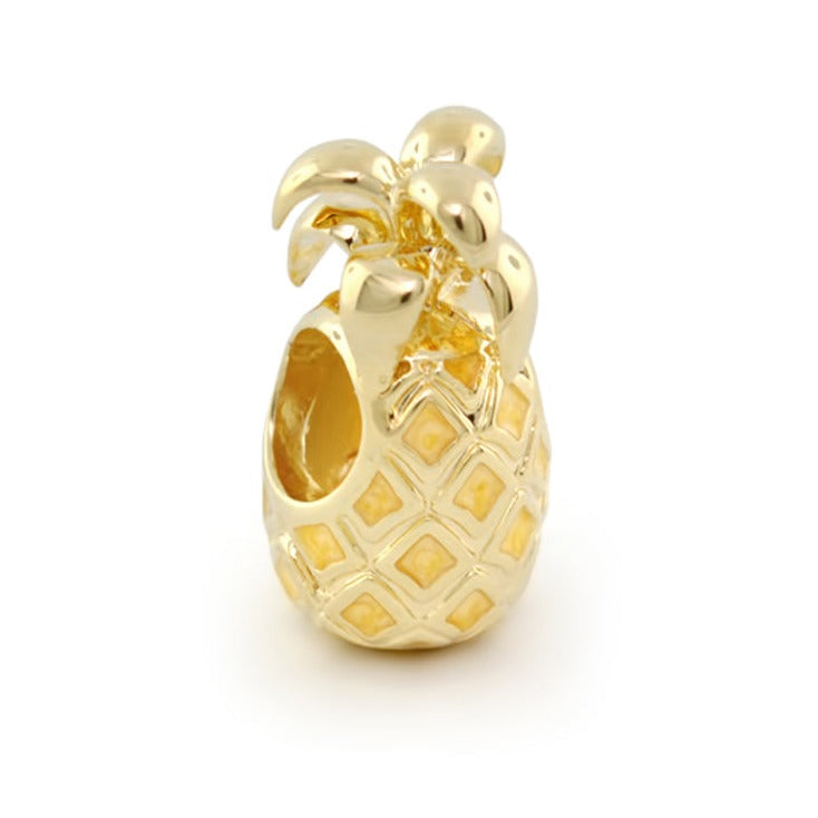 Gabriella Beads Pineapple charm bead by Lauren G Adams in gold-tone on Tampa Home & Garden Store