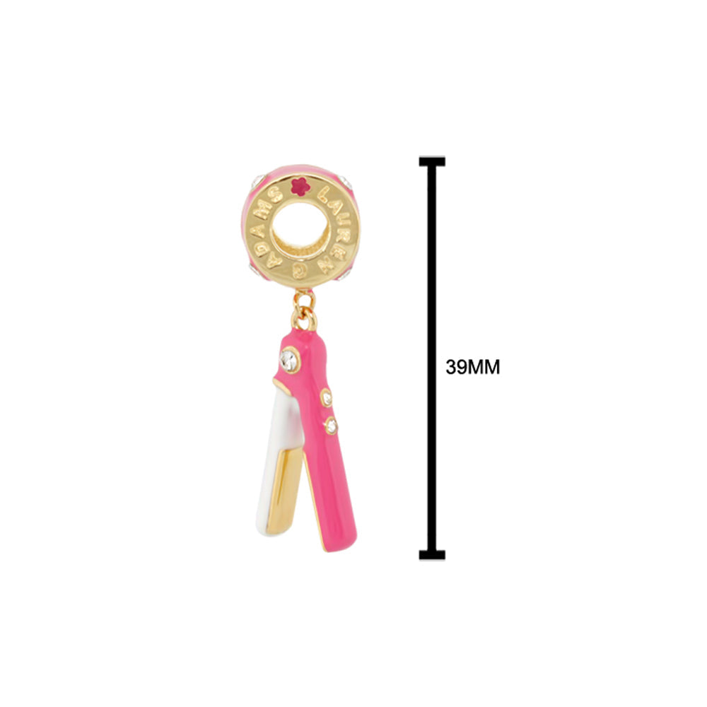 Gabriella Beads Hair Iron charm pink enamel straightener with rhinestones by Lauren G Adams on Tampa Home & Garden Store