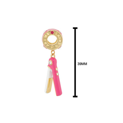 Gabriella Beads Hair Iron charm pink enamel straightener with rhinestones by Lauren G Adams on Tampa Home & Garden Store