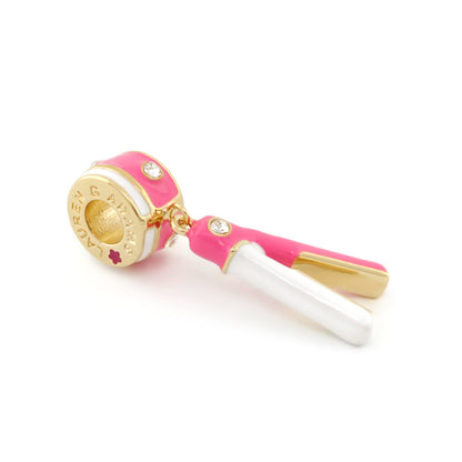 Gabriella Beads hair iron charm pink enamel with white handle by Lauren G Adams on Tampa Home & Garden Store