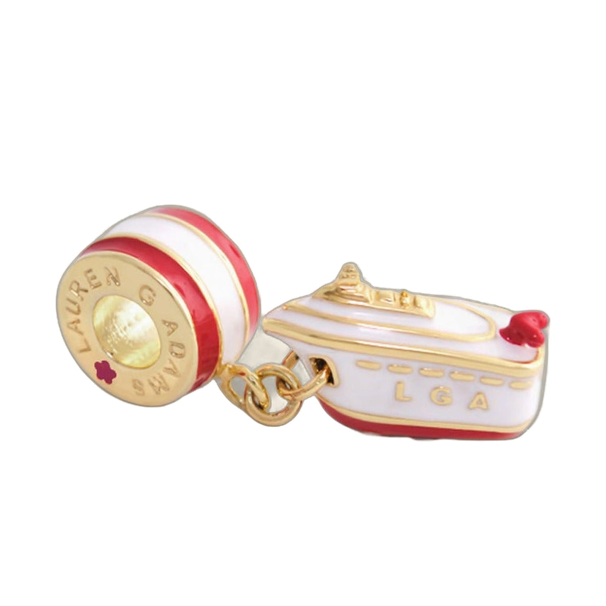 Gabriella Beads cruise ship charm and bead set, 2-pc, gold-tone, Lauren G Adams on Tampa Home & Garden Store