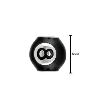 Gabriella Beads 8 Ball charm bead, black with silver ring, Lauren G Adams, 12mm on Tampa Home & Garden Store