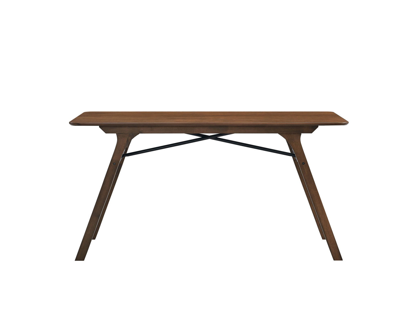 Seven Piece Walnut Dining Table and Side Chairs