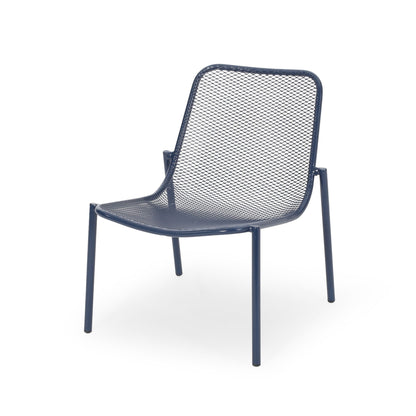 Kincaid Stackable Iron Chair navy outdoor armless mesh chair HouseOfZazla on Tampa Home & Garden Store
